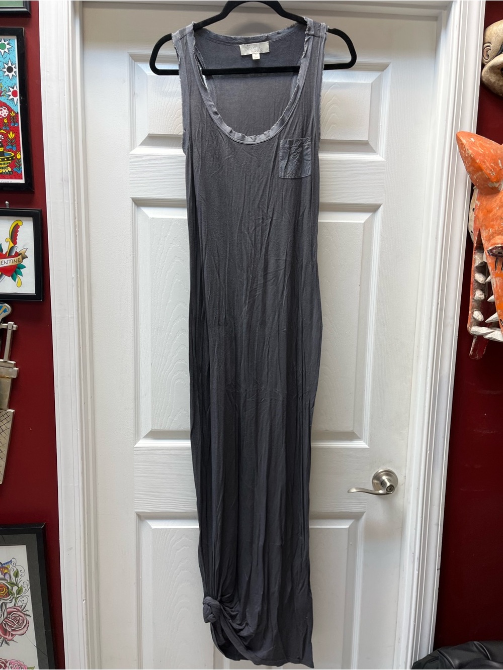 Olive & Oak Charcoal Sleeveless Maxi Dress